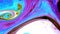 Liquid Colorful Paint pattens mix in slow motion. Liquid color paint patterns texture top Video