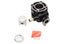 Liquid cooled two stroke cylinder kit with piston and rings