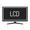 Liquid-crystal display black glyph icon. Full High Definition. Resolution 1920 1080 pixels and a frame rate of at least