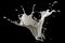Liquid Elegance: Milk Splash in Close-Up, a Creamy Culinary Visual - Indulge in the elegance of milk splash in a captivating close