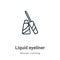 Liquid eyeliner outline vector icon. Thin line black liquid eyeliner icon, flat vector simple element illustration from editable