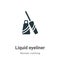 Liquid eyeliner vector icon on white background. Flat vector liquid eyeliner icon symbol sign from modern woman clothing