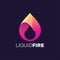 liquid fire logo design illustration