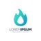 Liquid fire logo design vector illustration