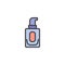 Liquid foundation cream filled outline icon