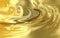 Liquid gold background. Beautiful yellow gold glitters in the light. Yellow swirling patterns on shiny gold.