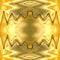 Liquid gold flows in wavy lines and symmetrical patterns. Beautiful seamless golden background with yellow shades and reflections