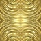 Liquid gold. Golden seamless mirror texture of a swirling vortex centered on the left. Gold background with a twisted pattern.