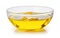 Liquid Gold: Isolated Sunflower Oil in Transparent Glass Bowl