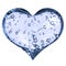 Liquid heart shape symbol water translucent with oxigen bubbles