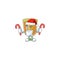 Liquid honey cartoon character with mascot santa bring candy