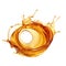 Liquid honey splash. Oil or orange juice splash. Generative AI