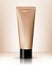 Liquid makeup foundation in tube vector illustration