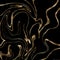 Liquid marble black and gold marble background. Gold lines, marble golden veins