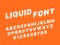 Liquid melting font. Flowing down diagonal white alphabet, milky letters and numbers, splashes and drops streaming