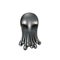 Liquid metal octopus. Realistic chrome metal droplets look like octopus tentacles.