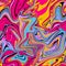 Liquid paint - multicolored seamless pattern. Bright contrasting flashy colors