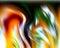 Liquid silver pink orange white green colorful waves shapes, contrast abstract background
