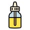 Liquid small bottle vape icon, outline style