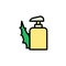 Liquid soap aloe vera icon. Simple color with outline vector elements of healing plant icons for ui and ux, website or mobile