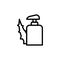 Liquid soap aloe vera icon. Simple line, outline vector elements of healing plant icons for ui and ux, website or mobile