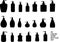 Liquid Soap Bottles Silhouette Set of 20