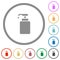 Liquid soap flat icons with outlines