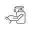 Liquid soap icon. Vector icon isolated