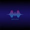 Liquid Sound Wave Logo Design, Audio Design Template, Musical Logo Vector, Modern Logo, Blue, Pink, Purple