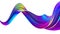 Liquid spiral ribbon with glossy bright holographic neon trendy colors