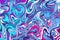 Liquid swirled blue, pink and white paint, marbled surface, digital illustration