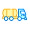Liquid transportation truck color icon vector illustration