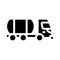 Liquid transportation truck glyph icon vector illustration