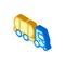 Liquid transportation truck isometric icon vector illustration
