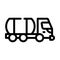 Liquid transportation truck line icon vector illustration
