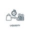 Liquidity icon. Line simple line Stock Market icon for templates, web design and infographics