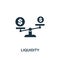 Liquidity icon. Premium style design from crowdfunding icon collection. UI and UX. Pixel perfect liquidity icon. For web design, a
