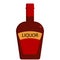 Liquor bottle alcoholic beverage flat icon