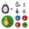 Liquor chocolate, champagne, absinthe, herbal liqueur.Alcohol set collection icons in monochrome,flat style vector