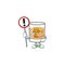 Liquor whiskey in the cartoon character with sign warning.
