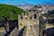 Lisboa Sao Jorge, Georges Castle tower wall panorama, Lisbon, Portugal