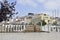 Lisbon, 16th July: Panorama with Fountain from Praca Moniz Square from Baixa district in Lisbon