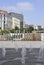 Lisbon, 16th July: Panorama with Fountain from Praca Moniz Square from Baixa district in Lisbon