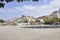 Lisbon, 16th July: Panorama with Fountain from Praca Moniz Square from Baixa district in Lisbon