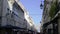 Lisbon 30 July 2018: Square Commerce Street. Tourists and townspeople are walking in the center of Lisbon.