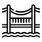 Lisbon bridge icon outline vector. Culture landmark