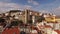 Lisbon Cathedral at sunny day and historical part of Lisbon , Portugal Aerial view