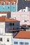 Lisbon cityscape with pastel colored facades