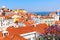 Lisbon cityscape, view of the Alfama downtown