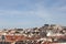 Lisbon downtown overview from the top